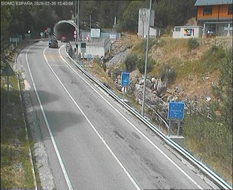 Webcam en directo: Túnel de Bielsa. Salida España
